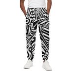 Abstract Dazzle Pattern Print Cotton Pants