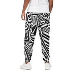 Abstract Dazzle Pattern Print Cotton Pants