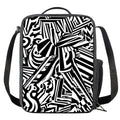 Abstract Dazzle Pattern Print Crossbody Lunch Bag