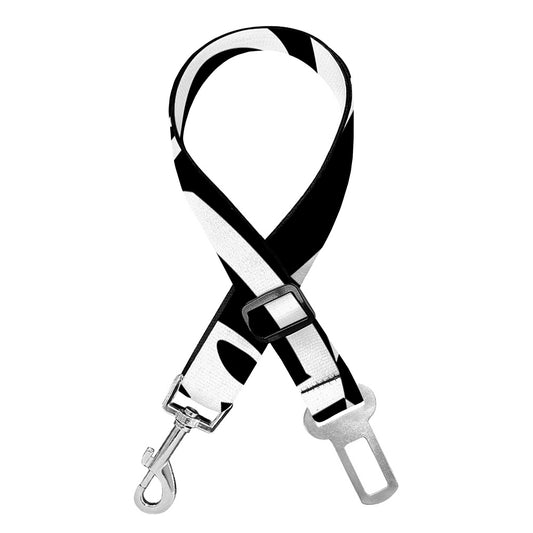 Abstract Dazzle Pattern Print Dog Seat Belt