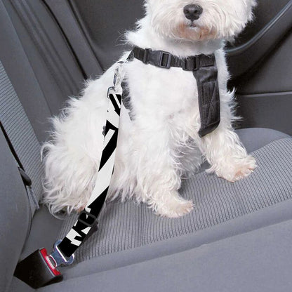 Abstract Dazzle Pattern Print Dog Seat Belt