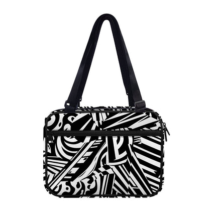 Abstract Dazzle Pattern Print Double Strap Bible Bag