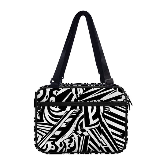Abstract Dazzle Pattern Print Double Strap Bible Bag