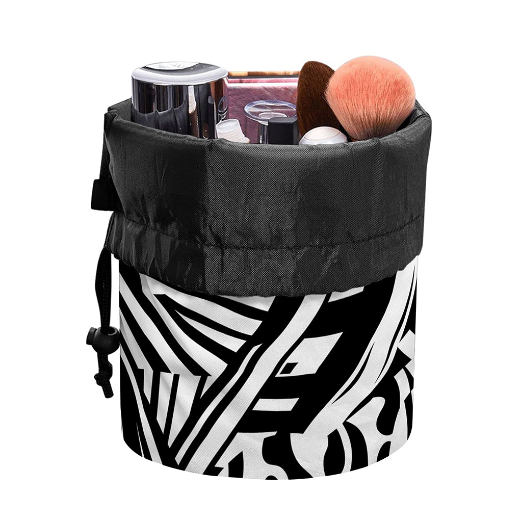 Abstract Dazzle Pattern Print Drawstring Makeup Bag