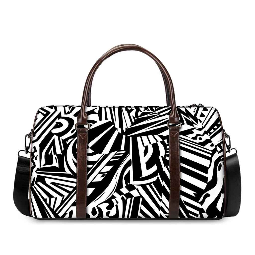 Abstract Dazzle Pattern Print Duffle Bag