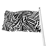 Abstract Dazzle Pattern Print Flag