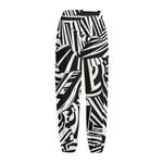 Abstract Dazzle Pattern Print Fleece Lined Knit Pants