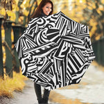 Abstract Dazzle Pattern Print Foldable Umbrella