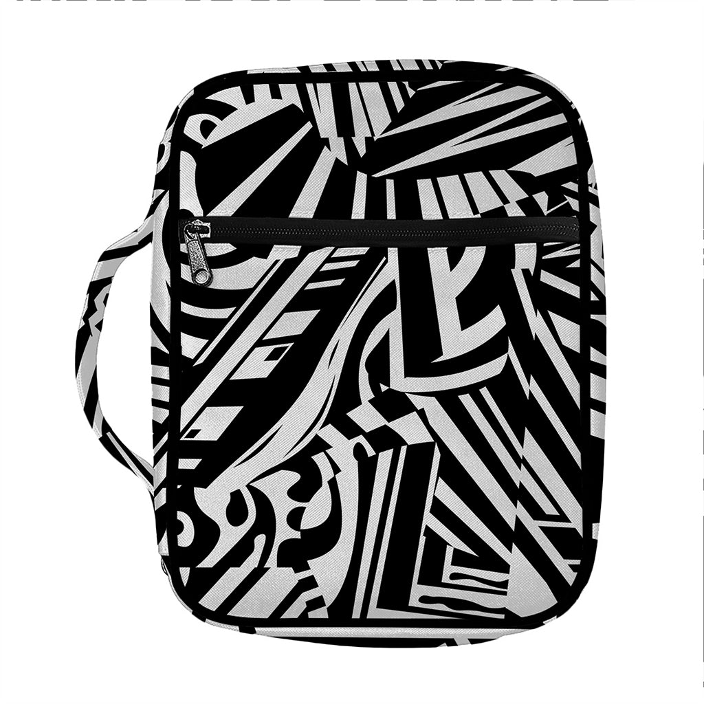 Abstract Dazzle Pattern Print Front Pocket Bible Bag