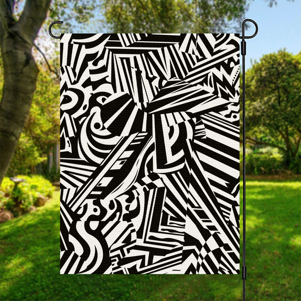 Abstract Dazzle Pattern Print Garden Flag