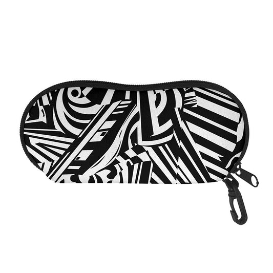 Abstract Dazzle Pattern Print Glasses Case