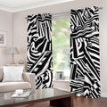 Abstract Dazzle Pattern Print Grommet Curtains