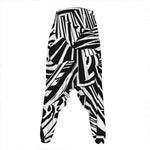 Abstract Dazzle Pattern Print Hammer Pants