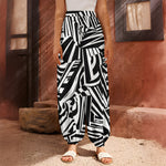 Abstract Dazzle Pattern Print Harem Pants