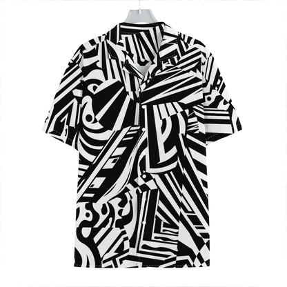 Abstract Dazzle Pattern Print Hawaiian Shirt