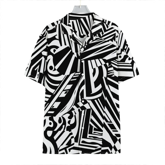 Abstract Dazzle Pattern Print Hawaiian Shirt