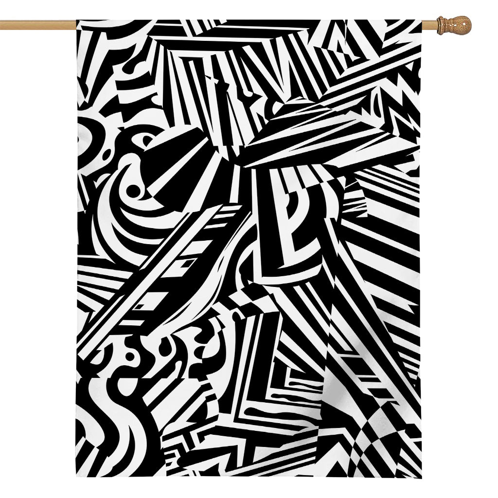 Abstract Dazzle Pattern Print House Flag