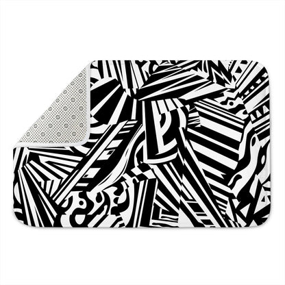 Abstract Dazzle Pattern Print Indoor Door Mat