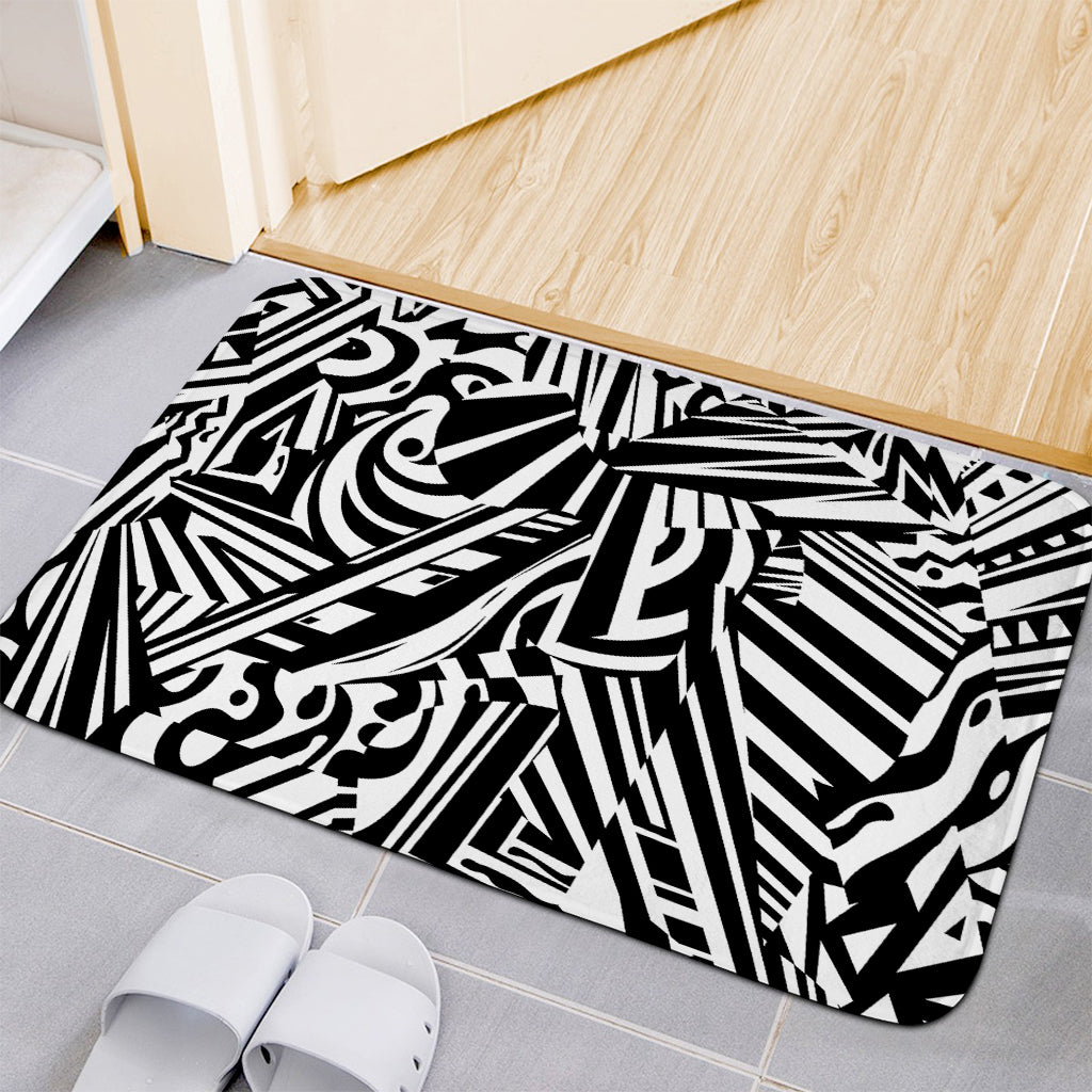 Abstract Dazzle Pattern Print Indoor Door Mat
