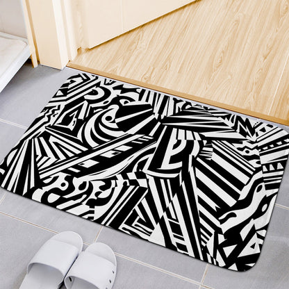 Abstract Dazzle Pattern Print Indoor Door Mat
