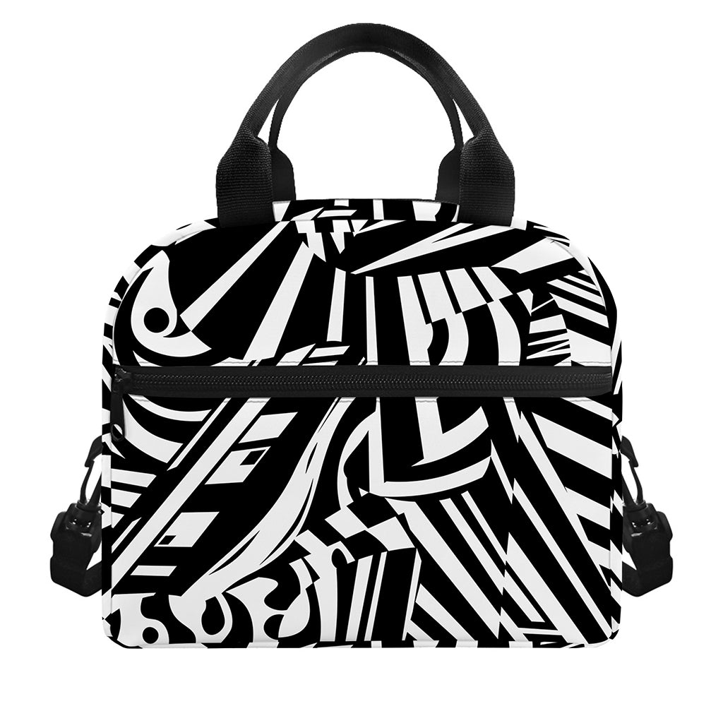 Abstract Dazzle Pattern Print Insulated Lunch Bag