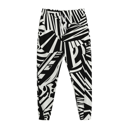Abstract Dazzle Pattern Print Jogger Pants