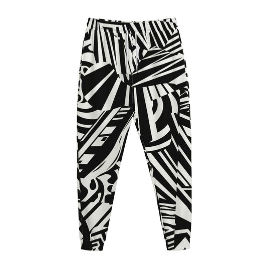 Abstract Dazzle Pattern Print Jogger Pants