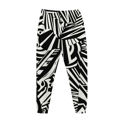 Abstract Dazzle Pattern Print Jogger Pants