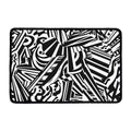 Abstract Dazzle Pattern Print Kitchen Mat