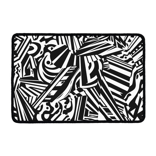 Abstract Dazzle Pattern Print Kitchen Mat