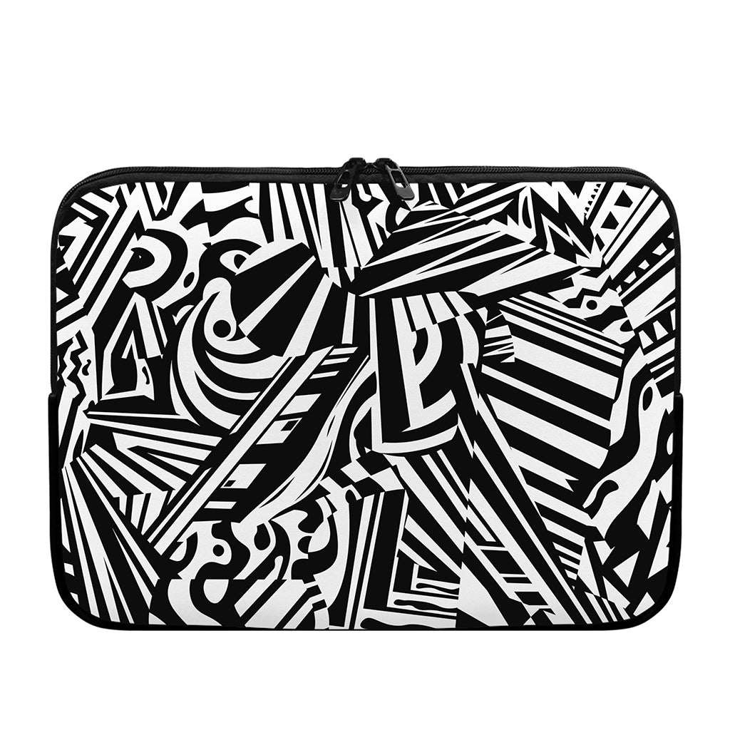Abstract Dazzle Pattern Print Laptop Sleeve