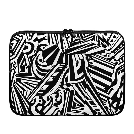 Abstract Dazzle Pattern Print Laptop Sleeve