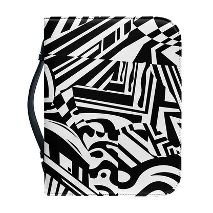 Abstract Dazzle Pattern Print Leather Bible Cover