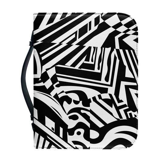 Abstract Dazzle Pattern Print Leather Bible Cover