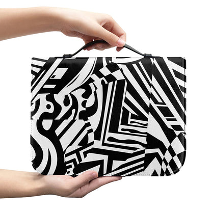 Abstract Dazzle Pattern Print Leather Bible Cover