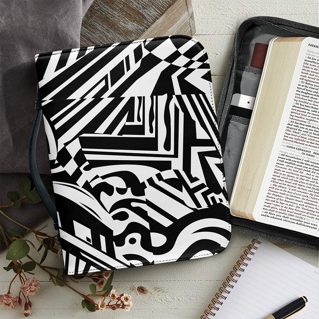Abstract Dazzle Pattern Print Leather Bible Cover