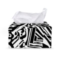 Abstract Dazzle Pattern Print Leather Tissue Box Cover
