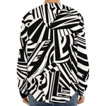 Abstract Dazzle Pattern Print Long Sleeve Baseball Jersey