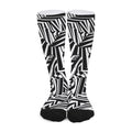 Abstract Dazzle Pattern Print Long Socks