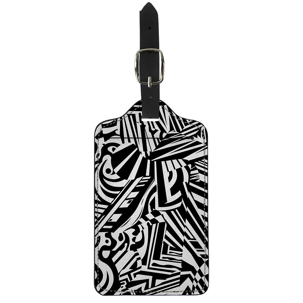 Abstract Dazzle Pattern Print Luggage Tag