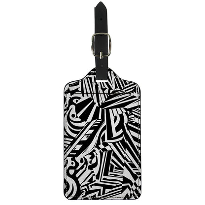 Abstract Dazzle Pattern Print Luggage Tag