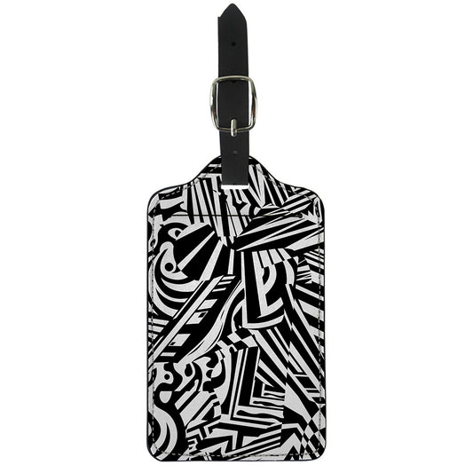 Abstract Dazzle Pattern Print Luggage Tag