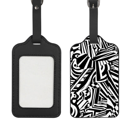 Abstract Dazzle Pattern Print Luggage Tag