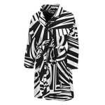 Abstract Dazzle Pattern Print Men's Bathrobe