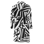 Abstract Dazzle Pattern Print Men's Bathrobe