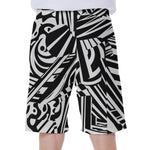 Abstract Dazzle Pattern Print Men's Beach Shorts