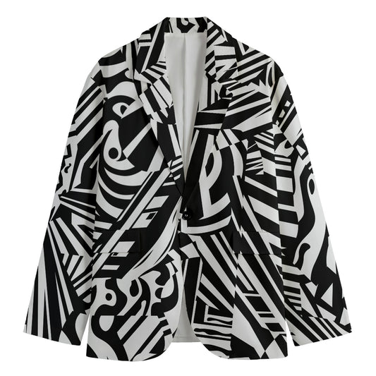 Abstract Dazzle Pattern Print Men's Blazer