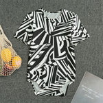 Abstract Dazzle Pattern Print Men's Bodysuit