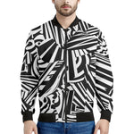 Abstract Dazzle Pattern Print Men's Bomber Jacket