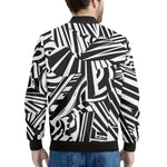 Abstract Dazzle Pattern Print Men's Bomber Jacket